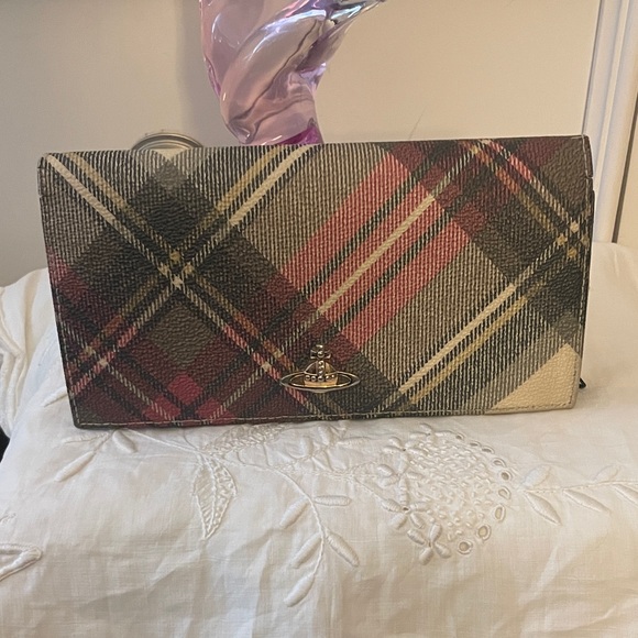Vivienne Westwood Plaid Wallet - Red, Black, Cream - Picture 12 of 15